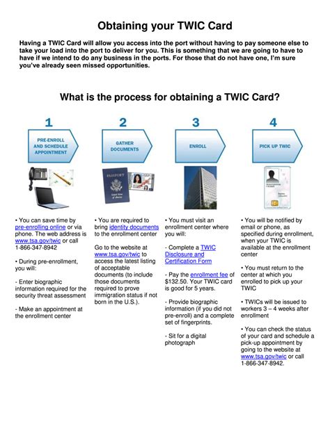 TWIC® card holders may renew their TWIC® card online up to one year prior to the . . How to renew twic card online